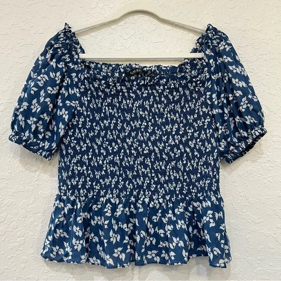 Lauren Ralph Lauren Floral Print Peplum Blouse - Picture 3 of 8